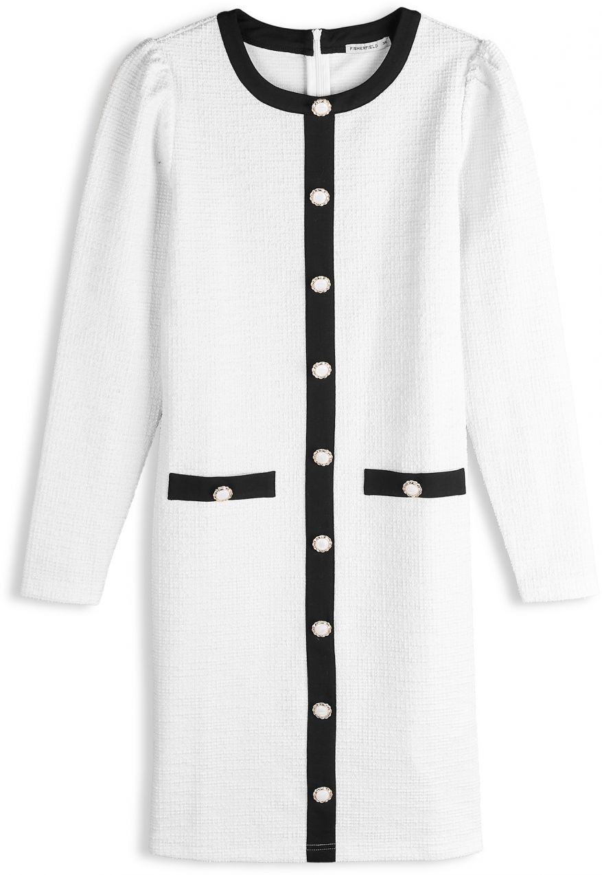 GATE Šaty s ozdobnými gombíkmi