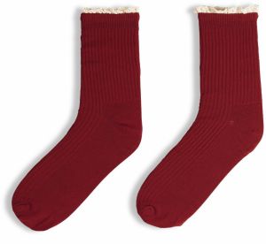 GATE Vysoké ponožky s ozdobnou čipkou