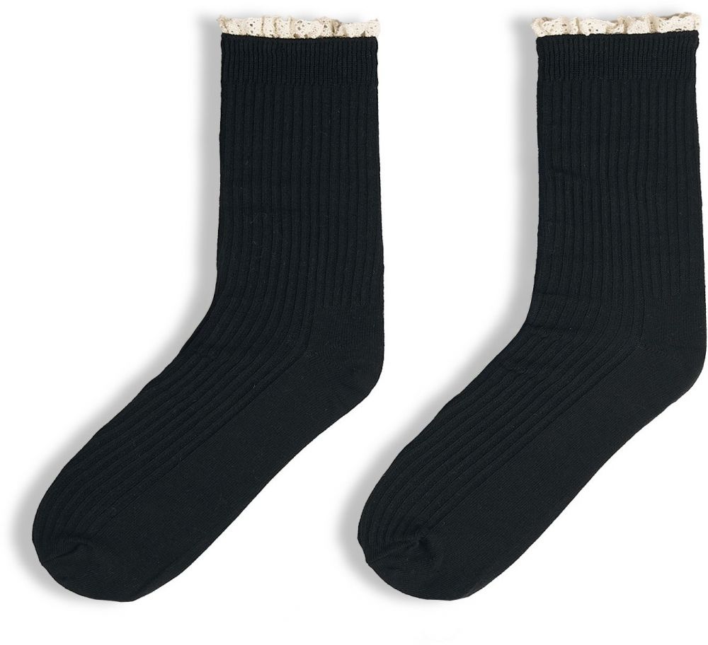 GATE Vysoké ponožky s ozdobnou čipkou