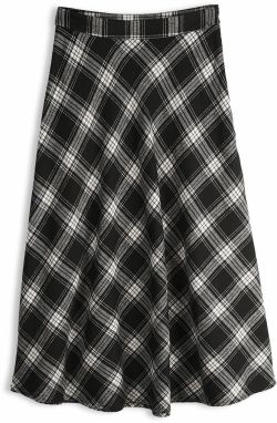 GATE Károvaná midi sukňa