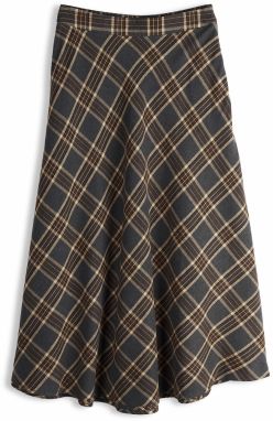 GATE Károvaná midi sukňa