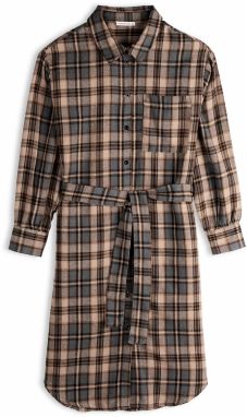 GATE Kárované košeľové šaty