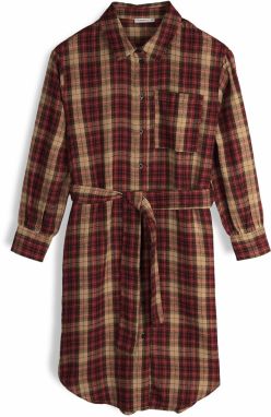 GATE Kárované košeľové šaty