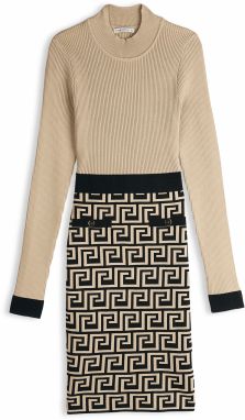 GATE Obtiahnuté pletené šaty