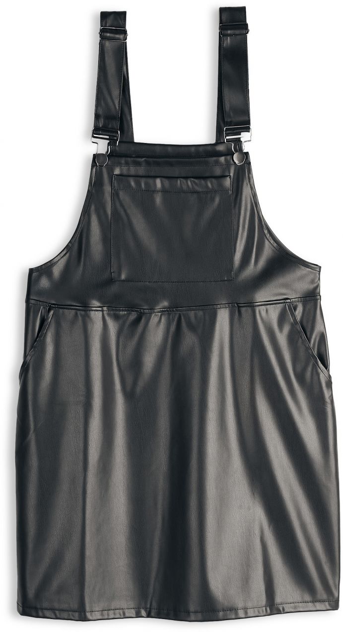 GATE Sukňa na traky z imitácie kože