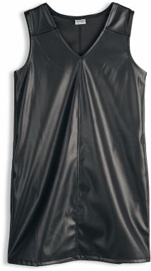 GATE Koženkové šaty na ramienka