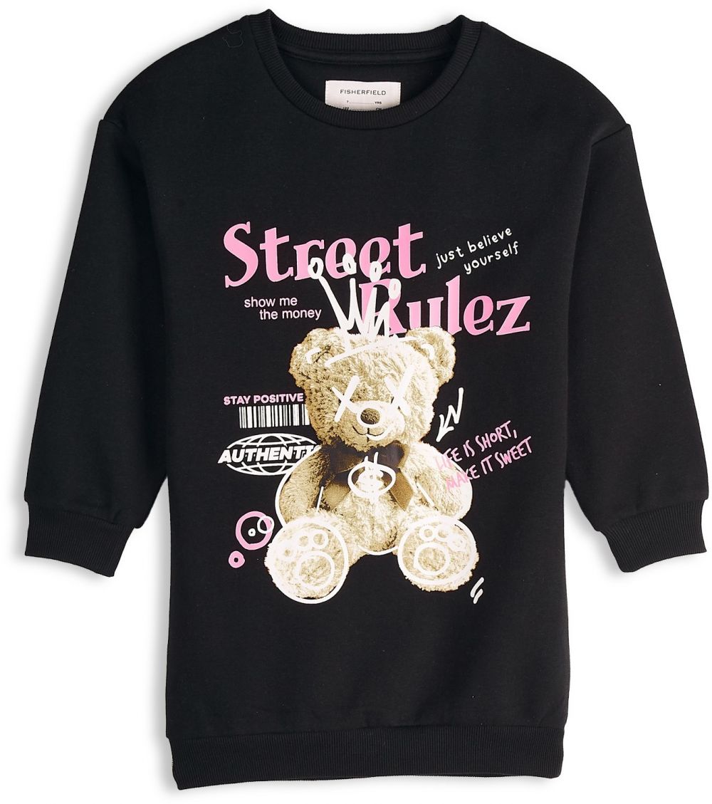 GATE Predĺžená mikina s potlačou