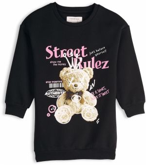 GATE Predĺžená mikina s potlačou