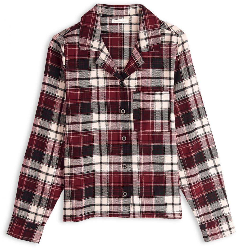 GATE Bavlnený károvaný pyžamový top