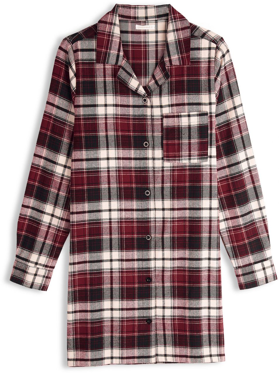 GATE Bavlnená károvaná nočná košeľa