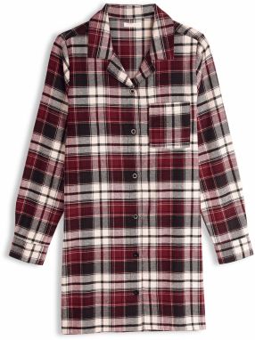 GATE Bavlnená károvaná nočná košeľa