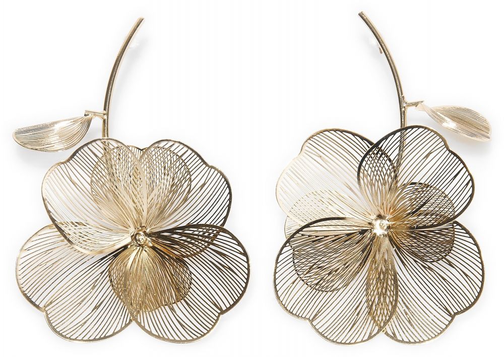 GATE Visiace kovové náušnice v tvare kvietka