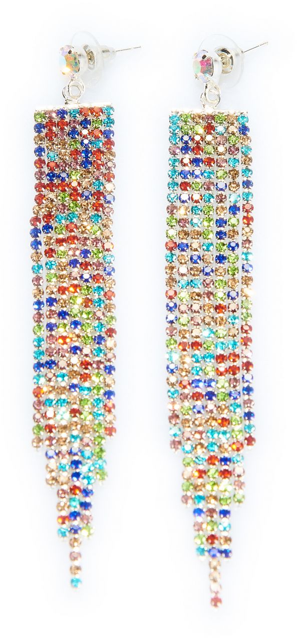 GATE Dlhé visiace kamienkové náušnice