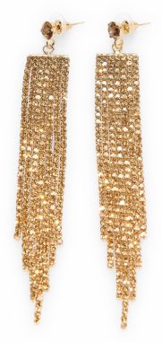 GATE Dlhé visiace kamienkové náušnice