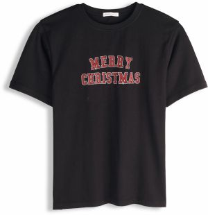 GATE Bavlnené tričko s vianočnou potlačou