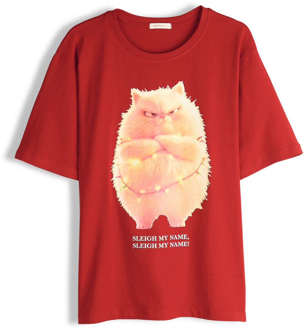 GATE Bavlnené tričko s vianočnou potlačou