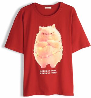 GATE Bavlnené tričko s vianočnou potlačou