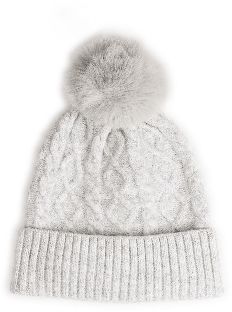 GATE Pletená čiapka s brmbolcom