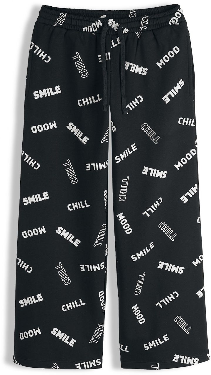 GATE Široké tepláky s potlačou