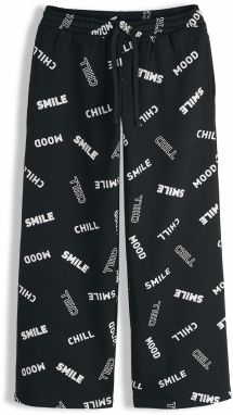 GATE Široké tepláky s potlačou