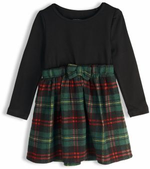 GATE Šaty s károvanou sukňou