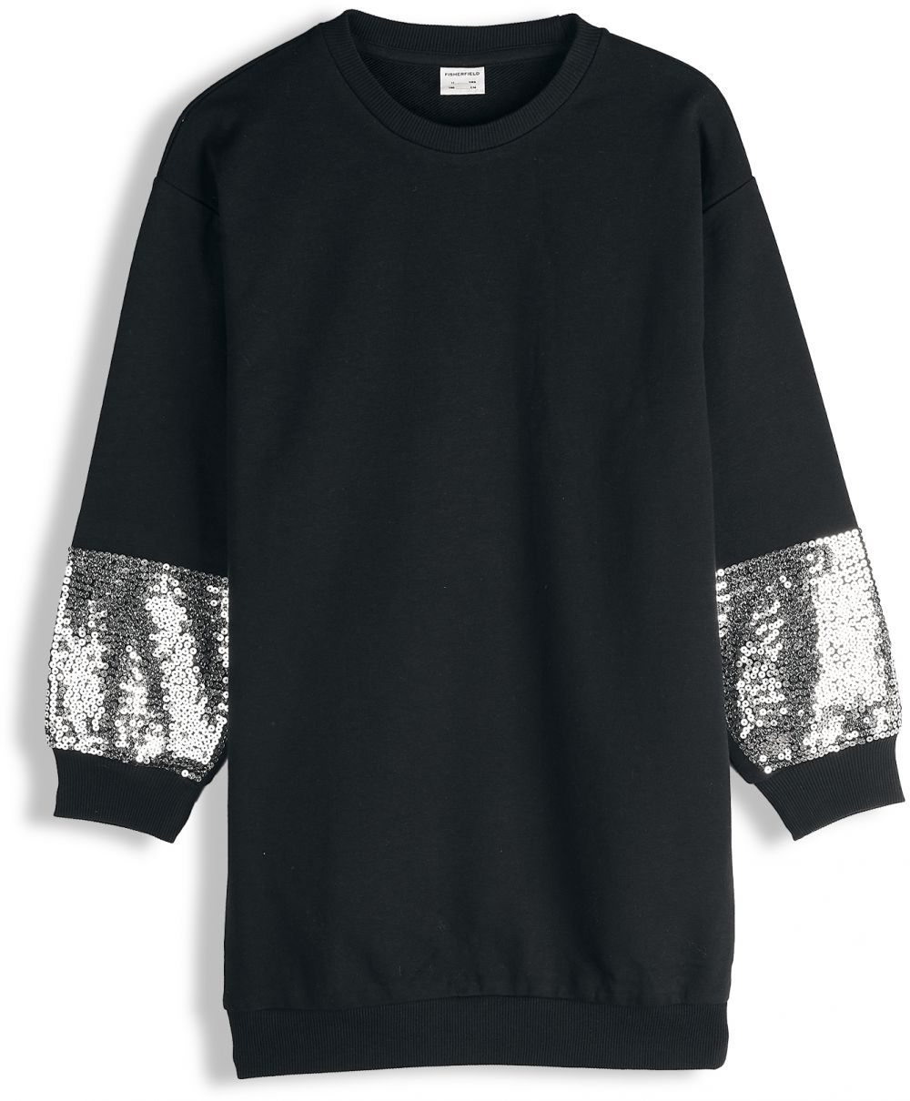 GATE Predĺžená mikina s flitrami