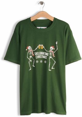 GATE Bavlnené tričko s vianočnou potlačou