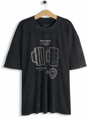 GATE Tričko s potlačou a vyblednutým efektom