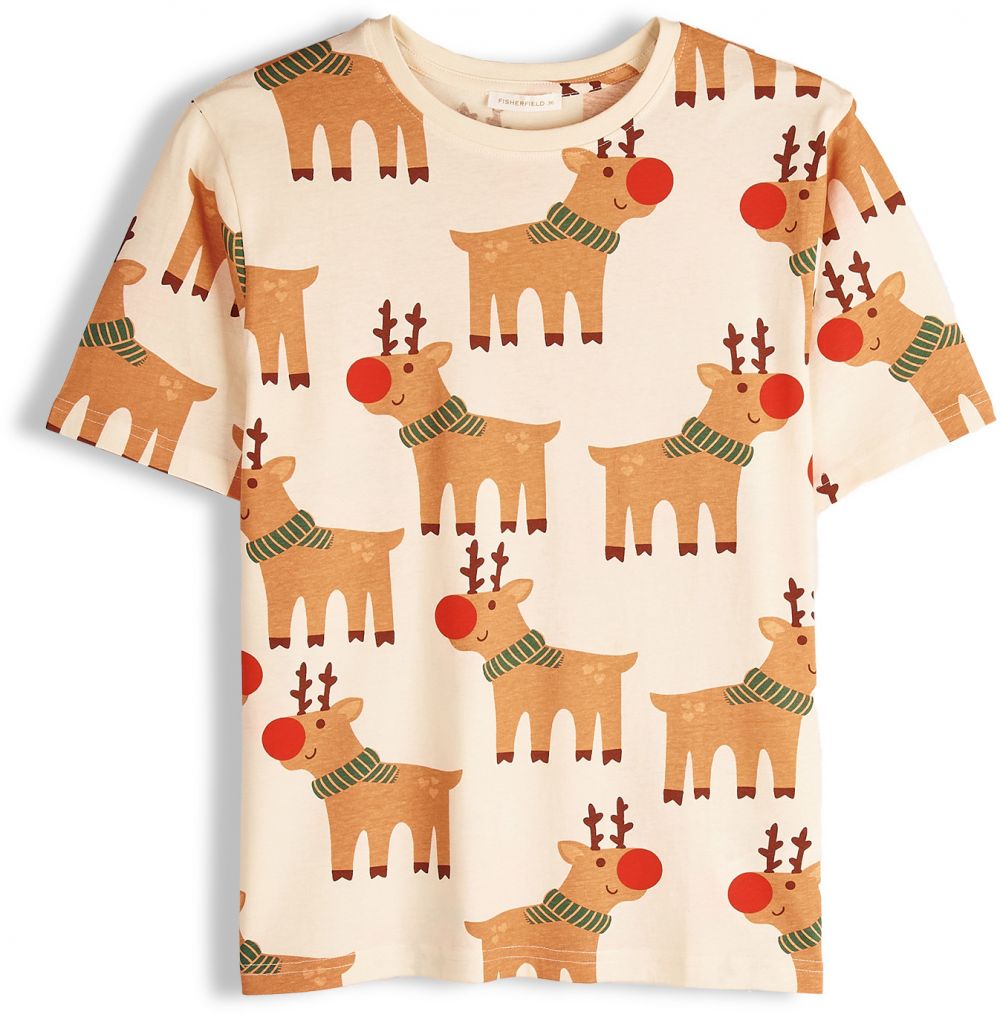 GATE Bavlnené tričko s vianočnou potlačou