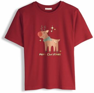 GATE Bavlnené tričko s vianočnou potlačou