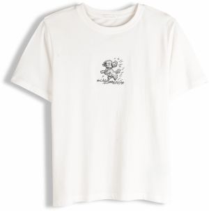 GATE Bavlnené tričko s výšivkou