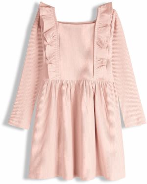 GATE Rebrované šaty s volánikmi