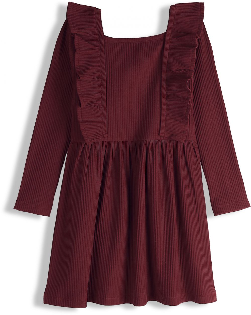 GATE Rebrované šaty s volánikmi