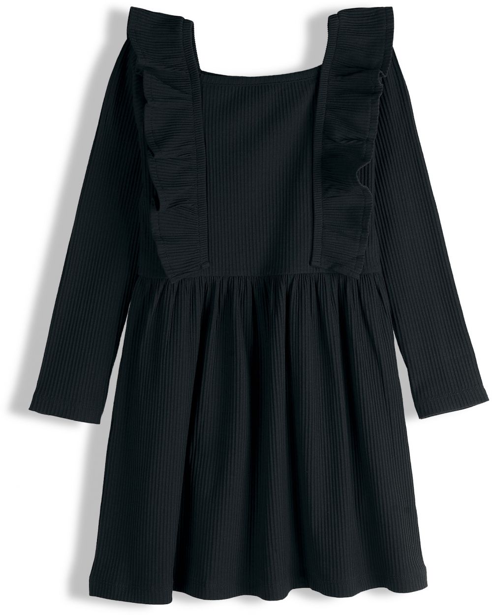 GATE Rebrované šaty s volánikmi