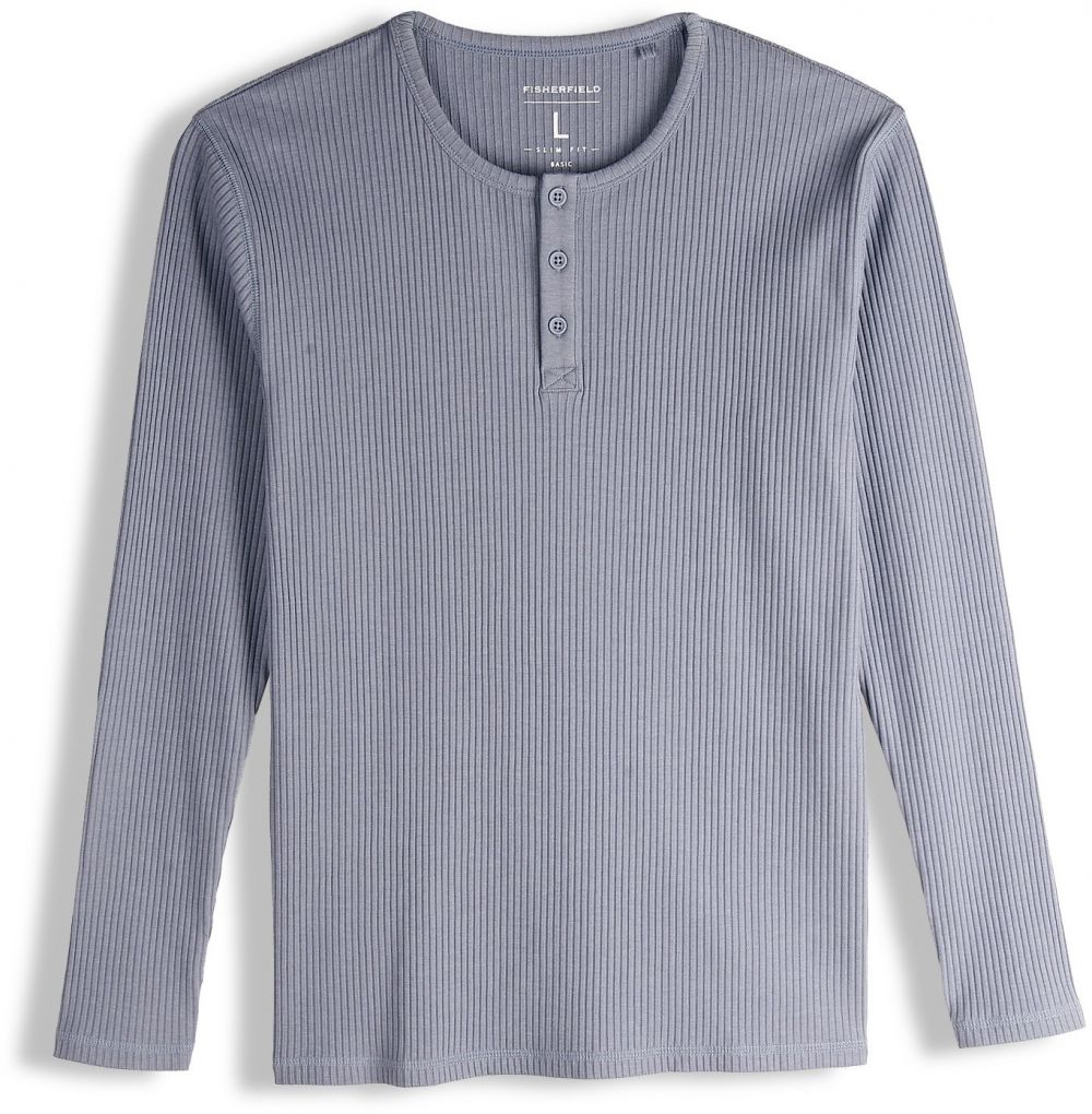 GATE Rebrované tričko s gombíkmi