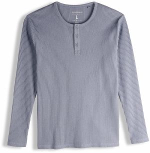 GATE Rebrované tričko s gombíkmi