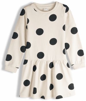 GATE Mikinové bodkované šaty