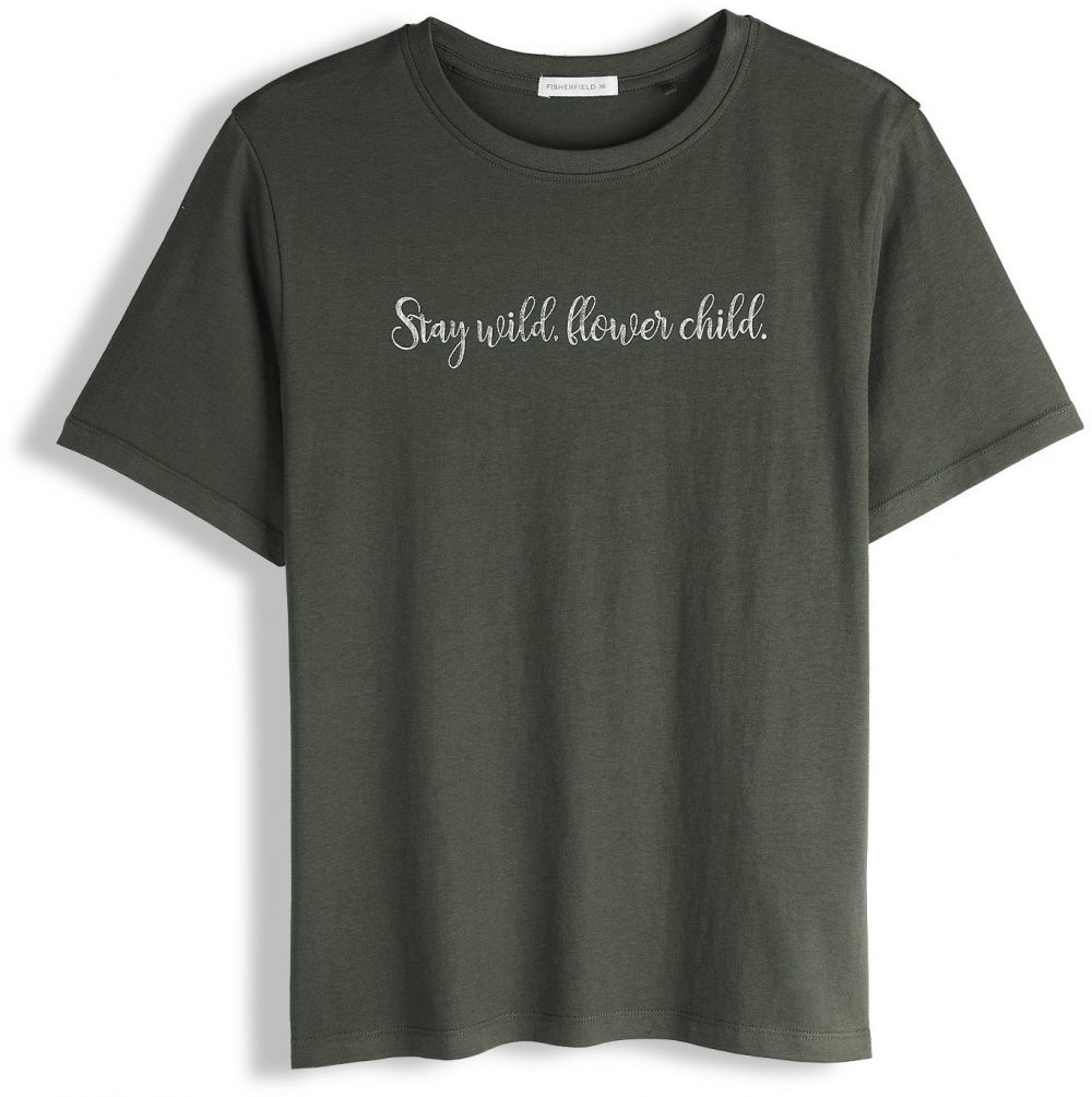 GATE Bavlnené tričko s lesklým nápisom