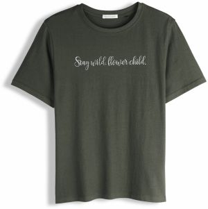 GATE Bavlnené tričko s lesklým nápisom