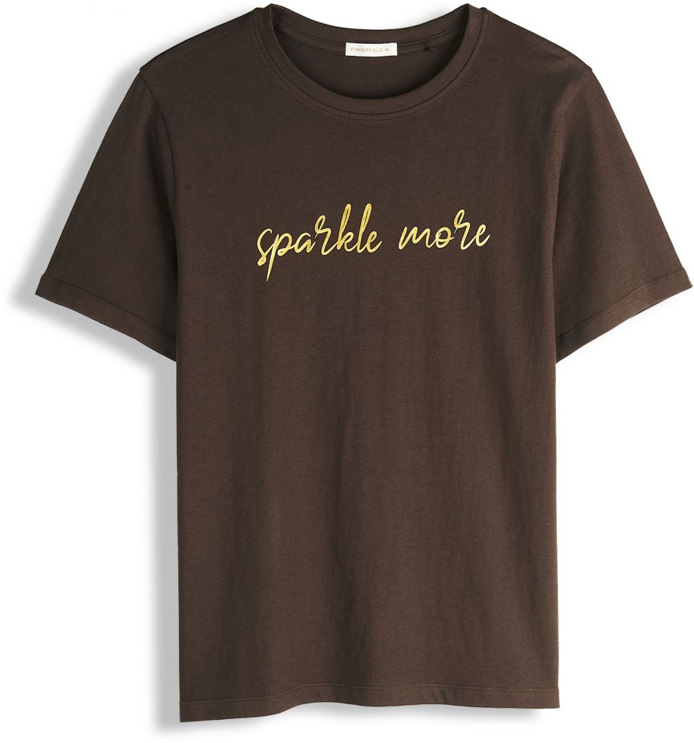 GATE Bavlnené tričko s lesklým nápisom