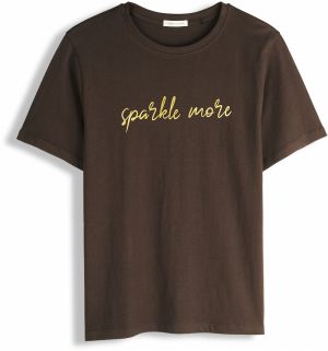 GATE Bavlnené tričko s lesklým nápisom