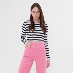 Sinsay - Pásikavý Crop top - Viacfarebná