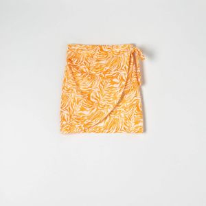Sinsay - Vzorovaná minisukňa - Oranžová