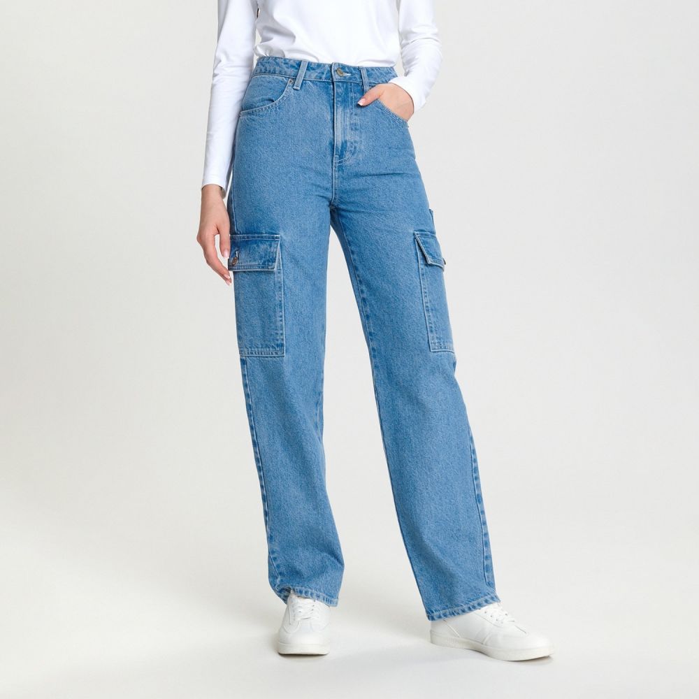 Sinsay - Rifle wide leg - Modrá