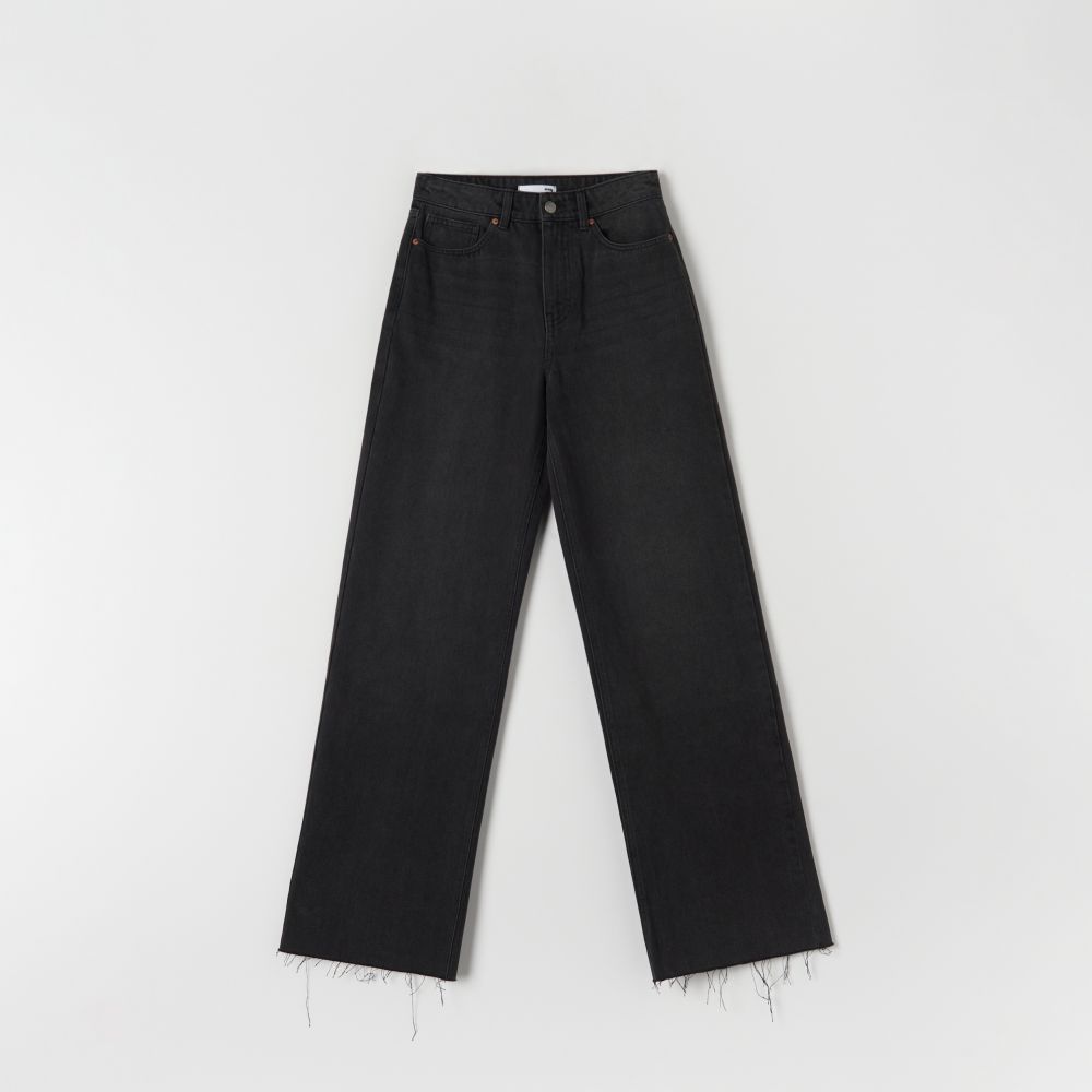 Sinsay - Rifle high waist wide leg - Čierna