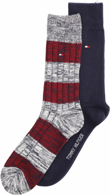 Tommy Hilfiger SOCK SLUB MOULINE RUGBY BOOTSOCK 2P