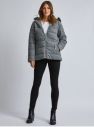 Sivá prešívaná bunda s kožúškom Dorothy Perkins galéria