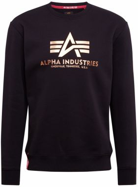 ALPHA INDUSTRIES Mikina  zlatá / čierna