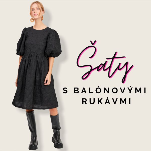 Šaty s balónovými rukávmi