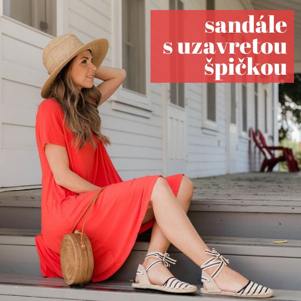 Sandále s uzavretou špičkou